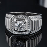 Moissanite One Carat 925 Silver Ring – Practical Gifts — 1