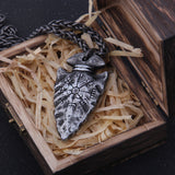 Viking Compass Rune Hammer Metal Necklace Vintage – Jewelry Gift Ideas — 5