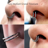 G23 Titanium Zircon Nose Ring Seamless Earrings – Small Gift Ideas — 13