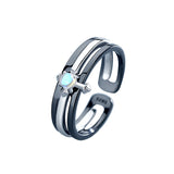Sterling Silver Couples Cross Adjustable Ring – Stylish Gifts — 5