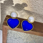 Women Girl Vintage Blue Crystal Earrings – Gifts for Her — 7