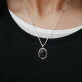925 Silver Simple Japanese And Korean Black Agate – Jewelry Gift Ideas — 1