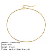 Female Titanium Steel Plated 18K Gold Necklace – Jewelry Gift Ideas — 11