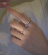 Natural Freshwater Pearl Diamond Splice Ring – Birthday Gifts — 7
