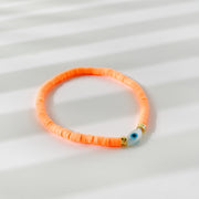 Rainbow Candy Clay Bead Eye Bead Bracelet – Jewelry Gift Ideas — 6