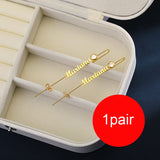 Fashionable Design Diy Frosted Name Stud Earrings – Creative Gifts — 4