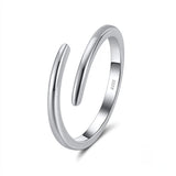 S925 Sterling Silver Ring Simple Opening Adjustable – Meaningful Gifts — 6