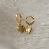 Vintage Exquisite Hug Heart Locket Drop Earrings – Meaningful Gifts — 3