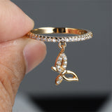 Crown Element Gold-plated Pendant Wedding Ring – Jewelry Gift Ideas — 18