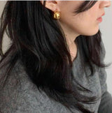 Hollow Earrings Chubby Round Tuo Tuo Titanium Steel – Stylish Gifts — 5