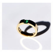 Emerald Zircon Gold Plated Emerald Ring – Birthday Gifts — 3