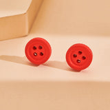 Personality Round Acrylic Stud Earrings Button – Jewelry Gift Ideas — 7