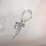 Full Diamond Pearl Bow Fringe Earrings – Surprise Gifts — 1