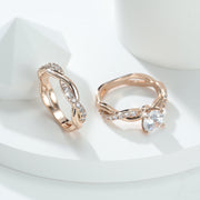 Women's Fashion Four-claw Twist Drill Ring Set – Stylish Gifts — 2