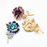 Crystal Enamel Painted Flower Brooch – Jewelry Gift Ideas — 3