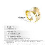 S925 Sterling Silver Ring Irregular Concave Female – Gifts for Her — 2