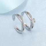 Starry Zircon Crown Couple Ring – Gifts for Couples — 5
