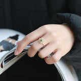 Women's Natural Emerald Zircon Ring – Gifts for Her — 5