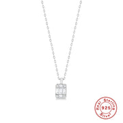 Ins Wind S925 Sterling Silver Square Tag Diamond – Jewelry Gift Ideas — 3