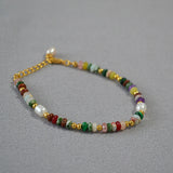 Natural Colored Stone Beaded Necklace – Jewelry Gift Ideas — 5