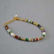Natural Colored Stone Beaded Necklace – Jewelry Gift Ideas — 5