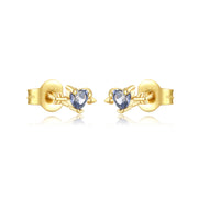 Sterling Silver Small Pattern Blue Zircon Fashion – Stylish Gifts — 2