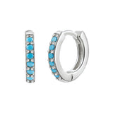 Simple Inlaid Zircon Round Multicolor Stud Earrings – Gift Ideas — 18