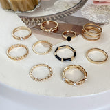 Vintage Hollow Black Joint Ring Set – Stylish Gifts — 2