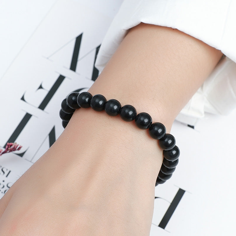 Shungite Single Circle Bead Jewelry Men's – Jewelry Gift Ideas — 1