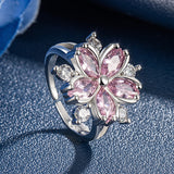 Exaggerated Plum Blossom Ring Flower Ring Female – Gifts for Her — 1