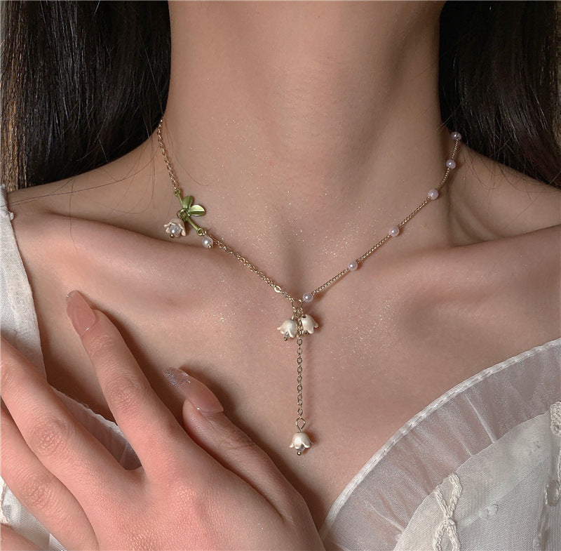 Lily Of The Valley Pearl Necklace White Fairy – Jewelry Gift Ideas — 1