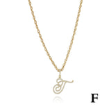 26 Letter Necklace Inset Zircon 18k Gold Necklace – Jewelry Gift Ideas — 10