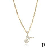 26 Letter Necklace Inset Zircon 18k Gold Necklace – Jewelry Gift Ideas — 10