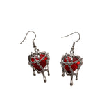 Locked Heart Lava Heart Dark Earrings – Unique Gift Ideas — 13