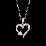 Love Heart Necklace Female Birthstones Peach – Jewelry Gift Ideas — 1