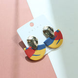 Women's Exaggerated Contrast Geometric Clay Earrings – Gifts for Her — 3
