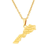 Stainless Steel Morocco Map Necklace For Women – Jewelry Gift Ideas — 2