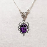 Purple Pentagram Pendant Necklace Frame Thorns – Jewelry Gift Ideas — 5