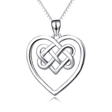 Fashion Women's Silver Heart Knot Pendant – Jewelry Gift Ideas — 3