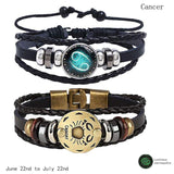 Men's Leather Personality Vintage Zodiac Bracelet – Jewelry Gift Ideas — 17