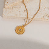 Women's Round Pendant Sweater Chain Necklace – Jewelry Gift Ideas — 2