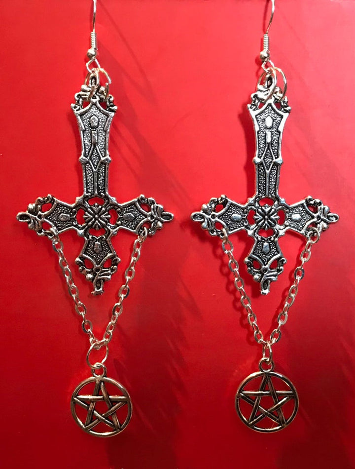 Vintage Cross Gothic Pentagram Individually – Unique Gift Ideas — 1