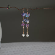 Cheongsam Earrings Acetate Flower Tassel Earrings – Stylish Gifts — 1
