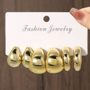 Golden Personality CCB Earrings Creative Double – Jewelry Gift Ideas — 1