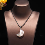 Crystal Cherry Blossom Agate Moon Leather Rope – Jewelry Gift Ideas — 5
