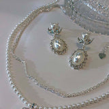 Love Pearl Rhinestone Earrings – Gifts for Couples — 3