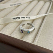Sweet Small Colored Love Zircon Ring – Gifts for Couples — 7