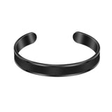 Simple Black Glossy Men's Leather Bracelet – Jewelry Gift Ideas — 3
