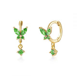 S925 Silver Needle Set Zircon Butterfly Earrings – Surprise Gifts — 10