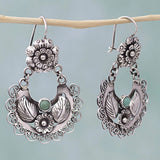 Vintage Floral Heart Embellished Turquoise Earrings – Surprise Gifts — 1